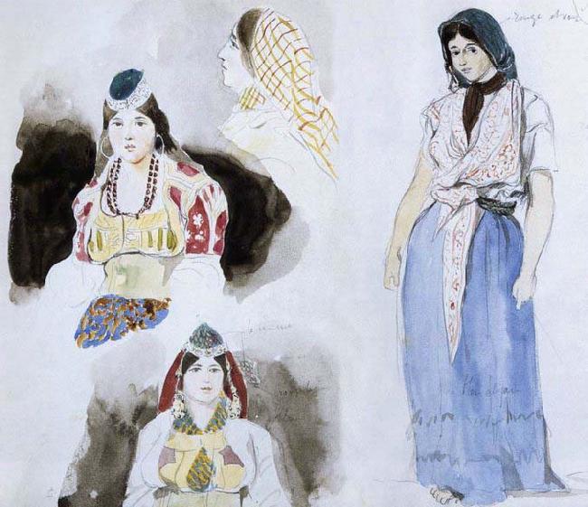 Eugene Delacroix Moroccan Women oil painting image